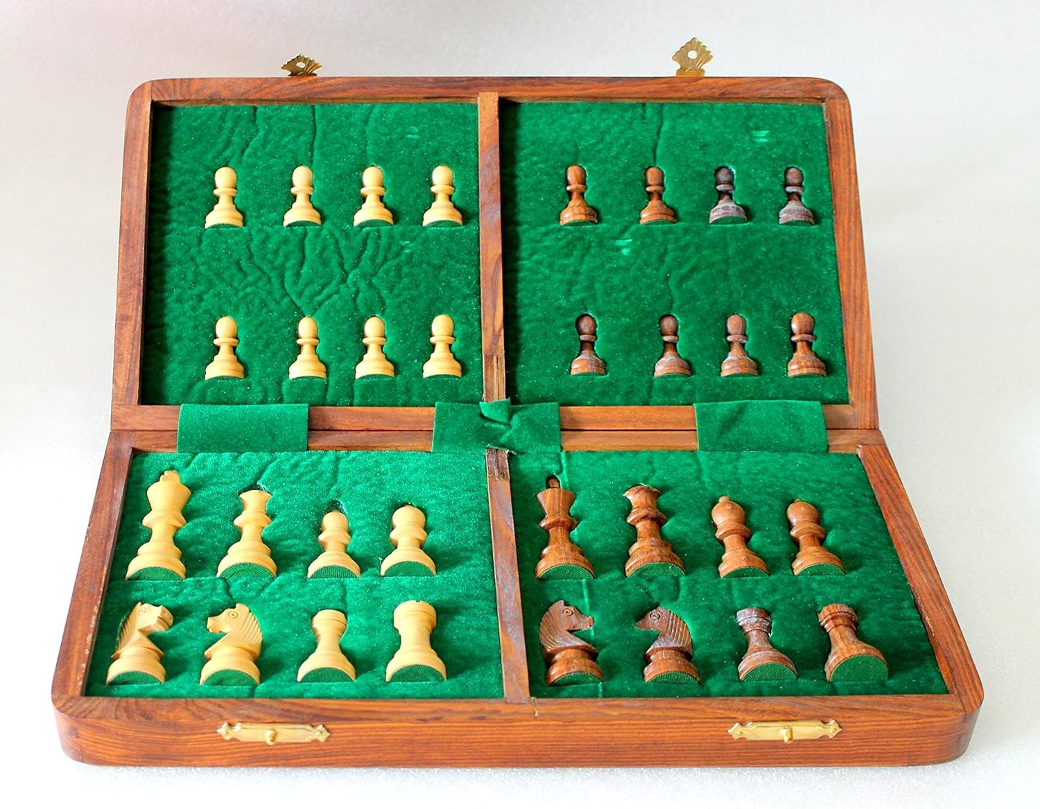 36cm Wooden Magnetic Chess Set | Foldable Storage Board | Luxury Travel Game