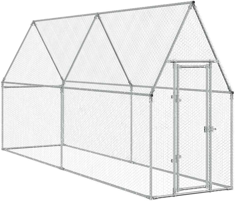 Galvanised Steel Chicken Cage 100x100x190cm Run