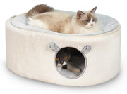 2 Tier Cat Cave Bed Metal Frame Enclosed House w Removable Cover