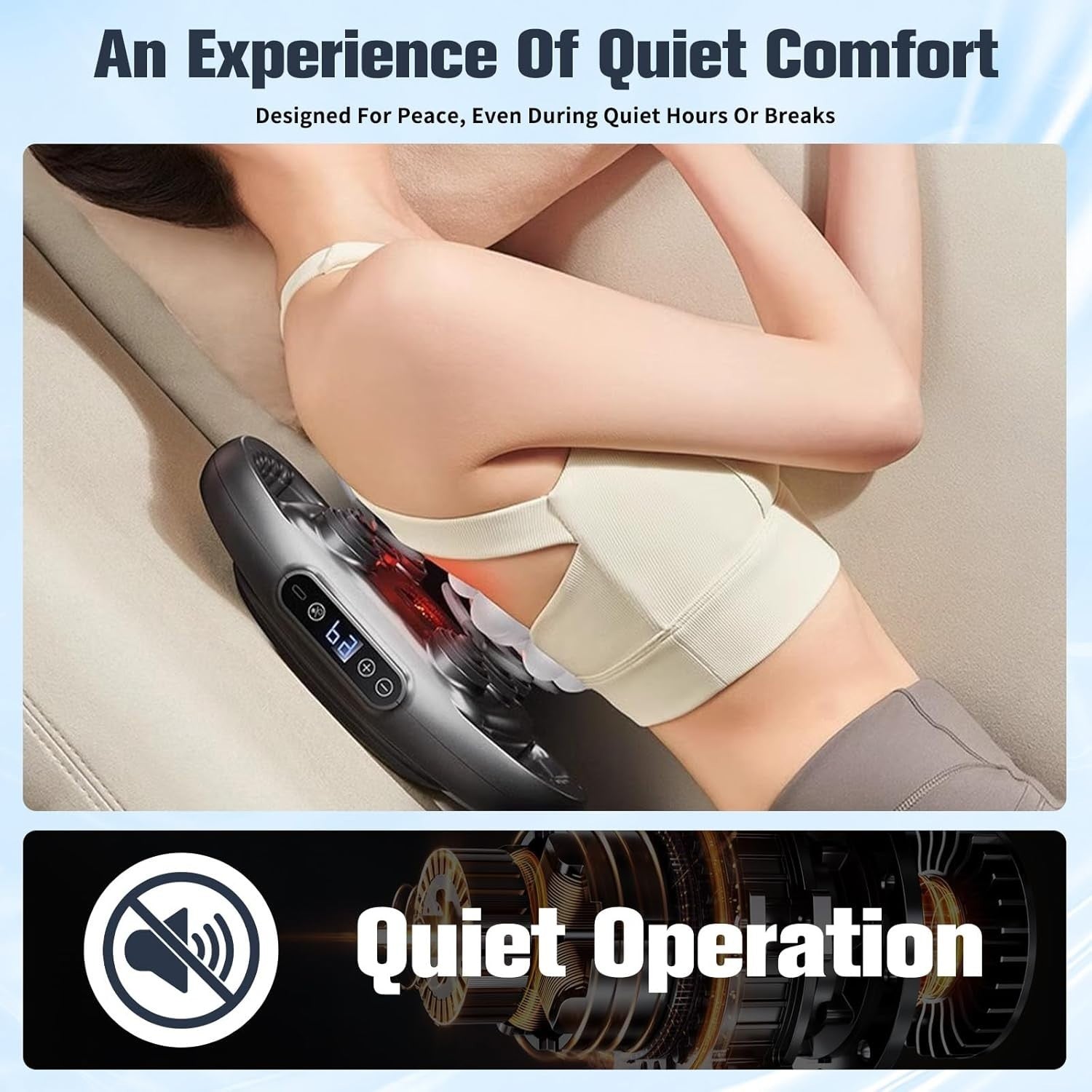 22 Head Deep Tissue Massage Gun Red Light Therapy Cordless Muscle Massager