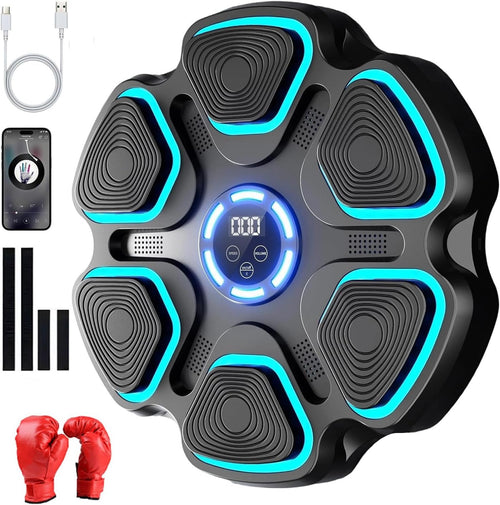 Music Boxing Machine LED Punch Pad Bluetooth Wall Mounted