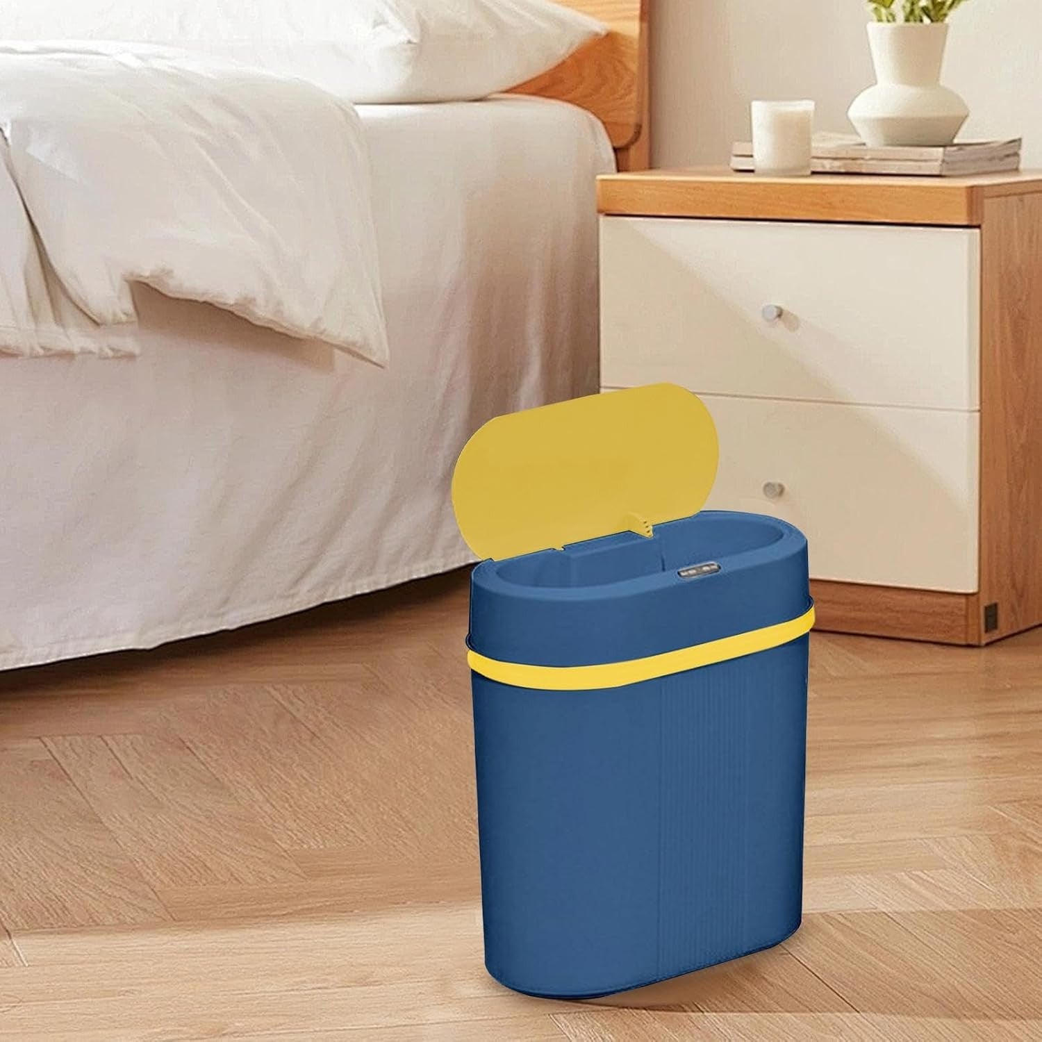 Large Motion Sensor Touchless Trash Can – Slim Space-Saving Bin