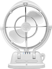 3-Speed 360° Gimbal Fan 12/24V Marine RV Boat Camper Cooling Ventilation White