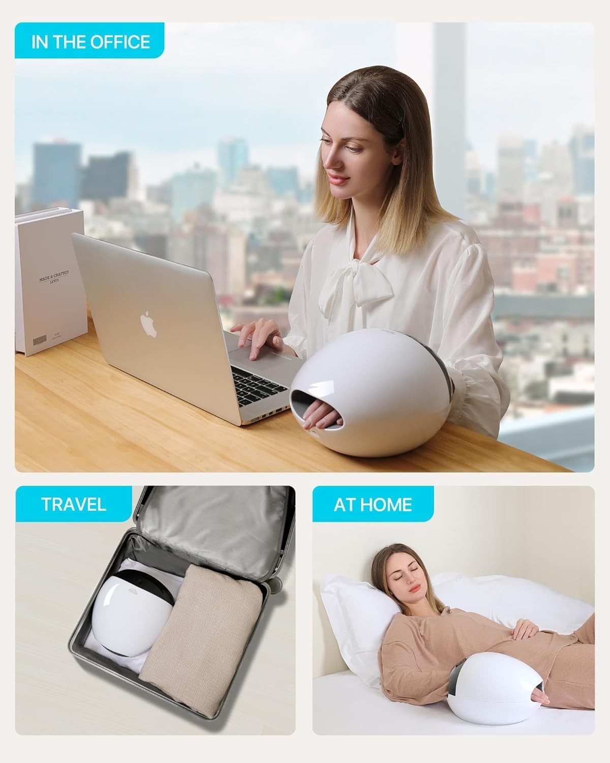 Cordless Electric Hand Massager Heat Therapy | Arthritis Pain Relief