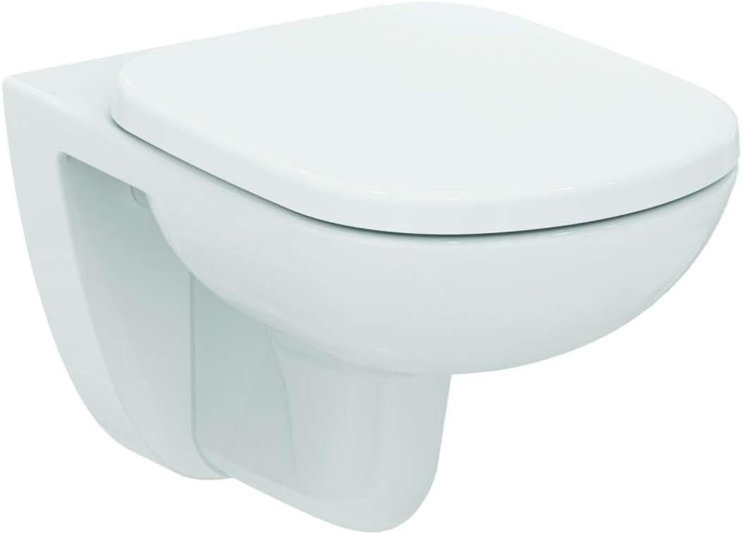 Tempo D Shape Toilet Seat White Gloss Wrapover Durable Scratch-Resistant