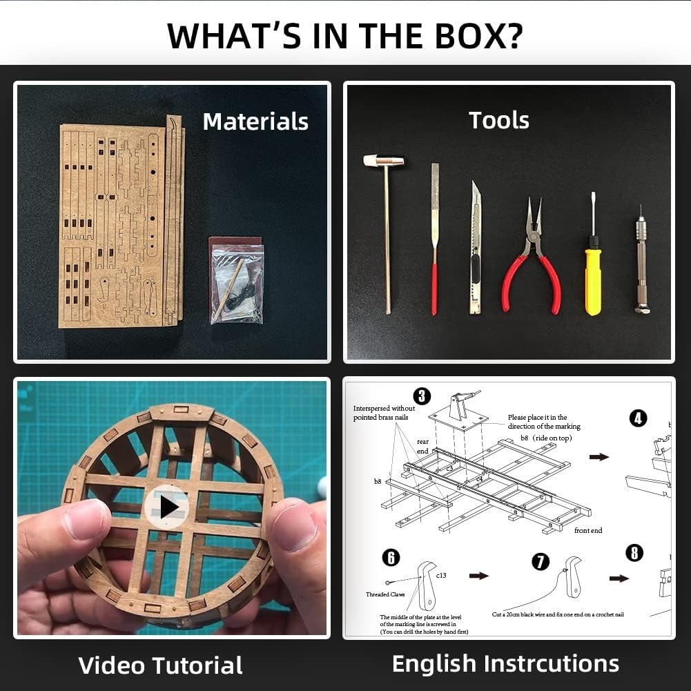 Medieval Wooden Trebuchet Model Kit – DIY Catapult for Adults & Teens