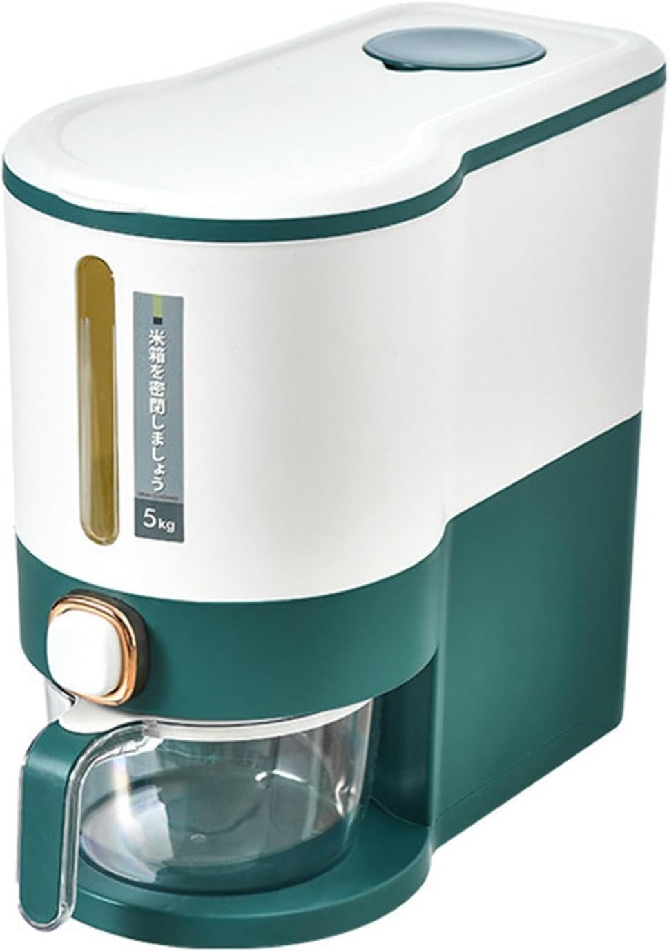 5KG Grain Storage Dispenser with Measuring Cup Airtight Rice Container