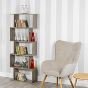 Modern S-Shaped 5-Tier Display Shelf Unit – Space-Saving Bookcase Storage Rack
