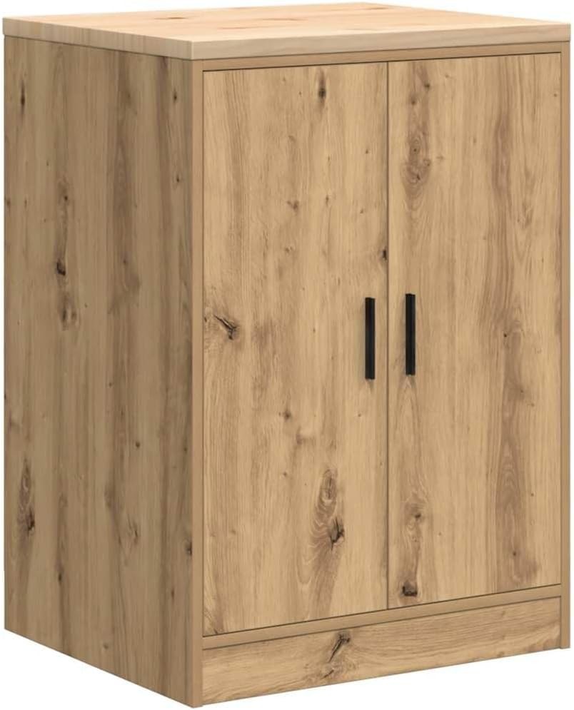 Garage Storage Cabinet 60x51x85 cm - Solid Pine Worktop & Spacious Organizer