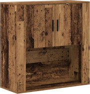 Rustic Reclaimed Wood Cabinet 2-Door Storage Unit for Bedroom & Living Room