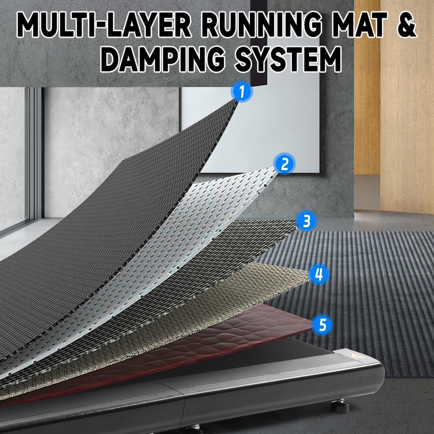 Foldable Under Desk Treadmill 6km/h LED Display Remote App Control