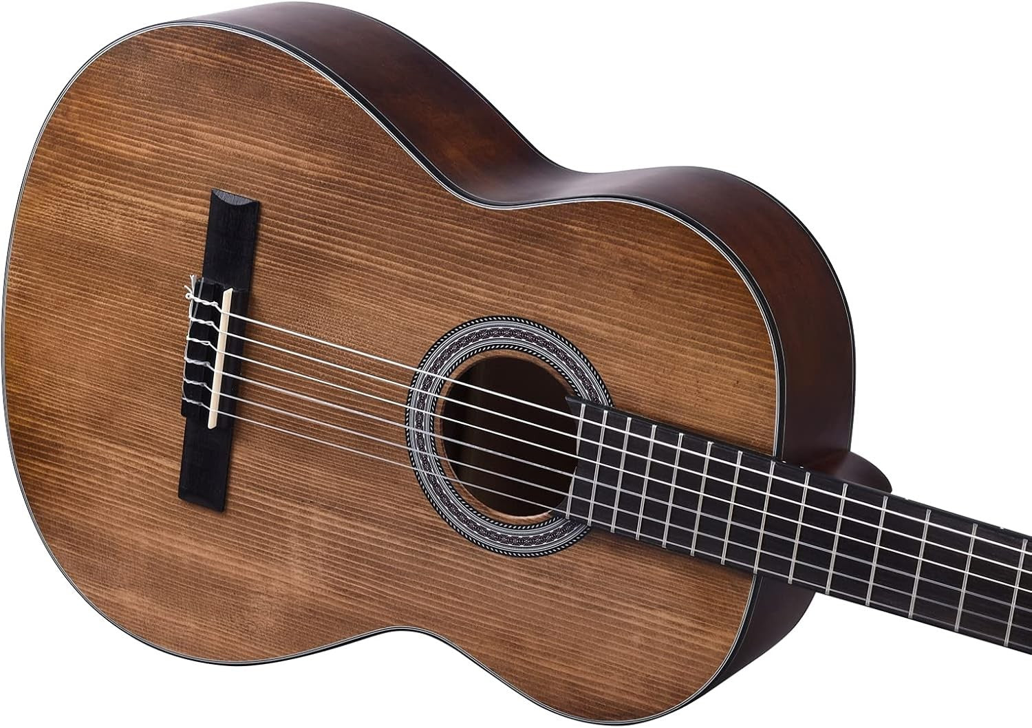 4/4 Full Size Classical Guitar 39in Spanish Nylon String Kit Brown