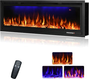 50in WiFi Electric Fireplace Wall Insert Heater App Control 3 Flame LED