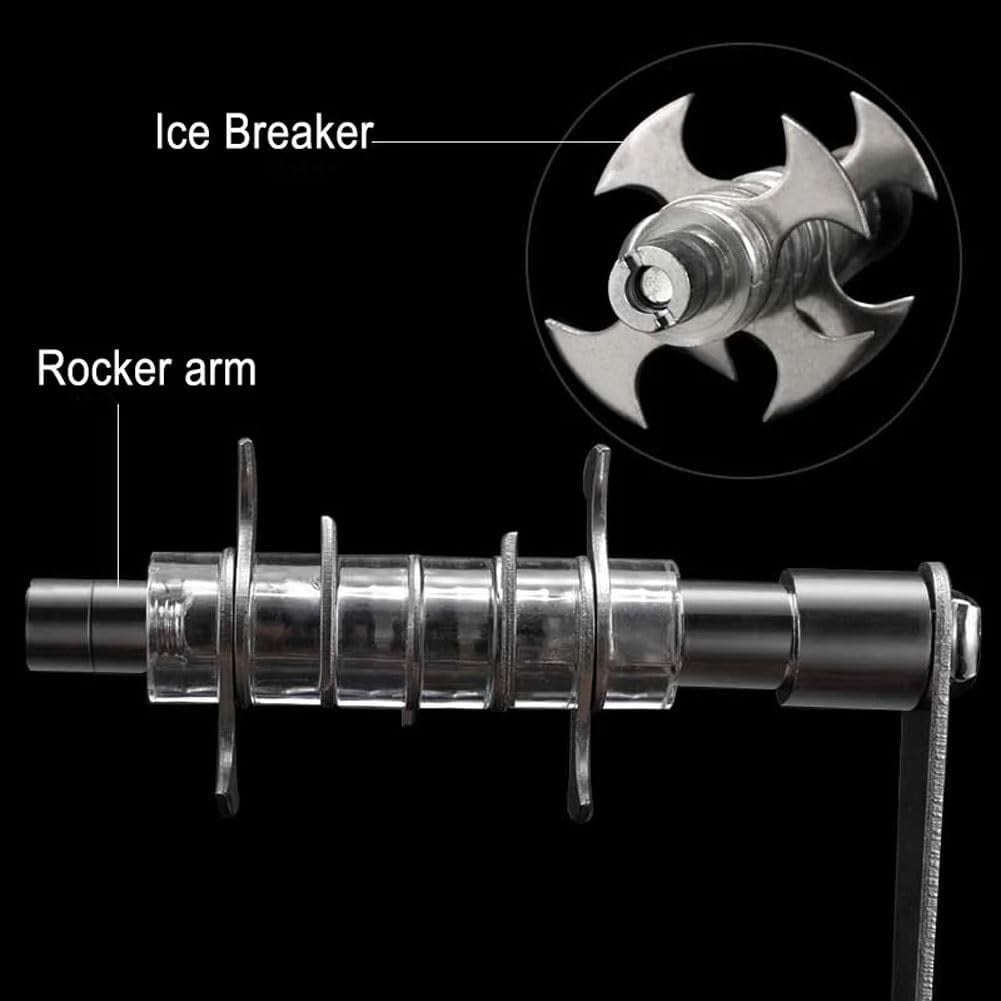 Manual Ice Crusher Shaver Hand Crank Snow Cone Slush Maker 1.25L