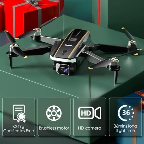 Brushless Drone with 2K HD Camera, 36min Flight, 3D Flips, Beginner