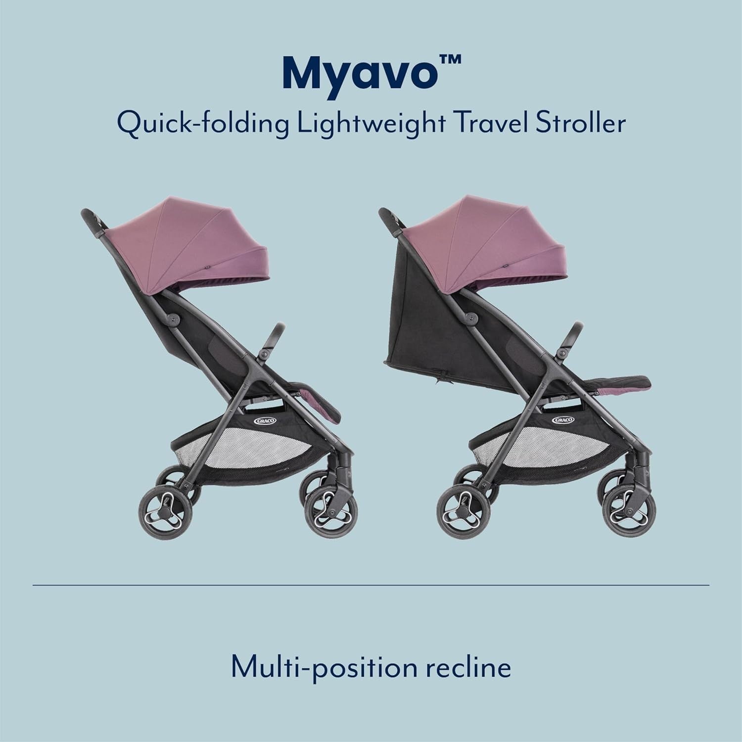 Lightweight Compact Baby Pushchair From Birth to 22kg One-Hand Fold