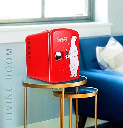 4L Mini Fridge Red Coca Cola Portable Cooler and Warmer Tabletop
