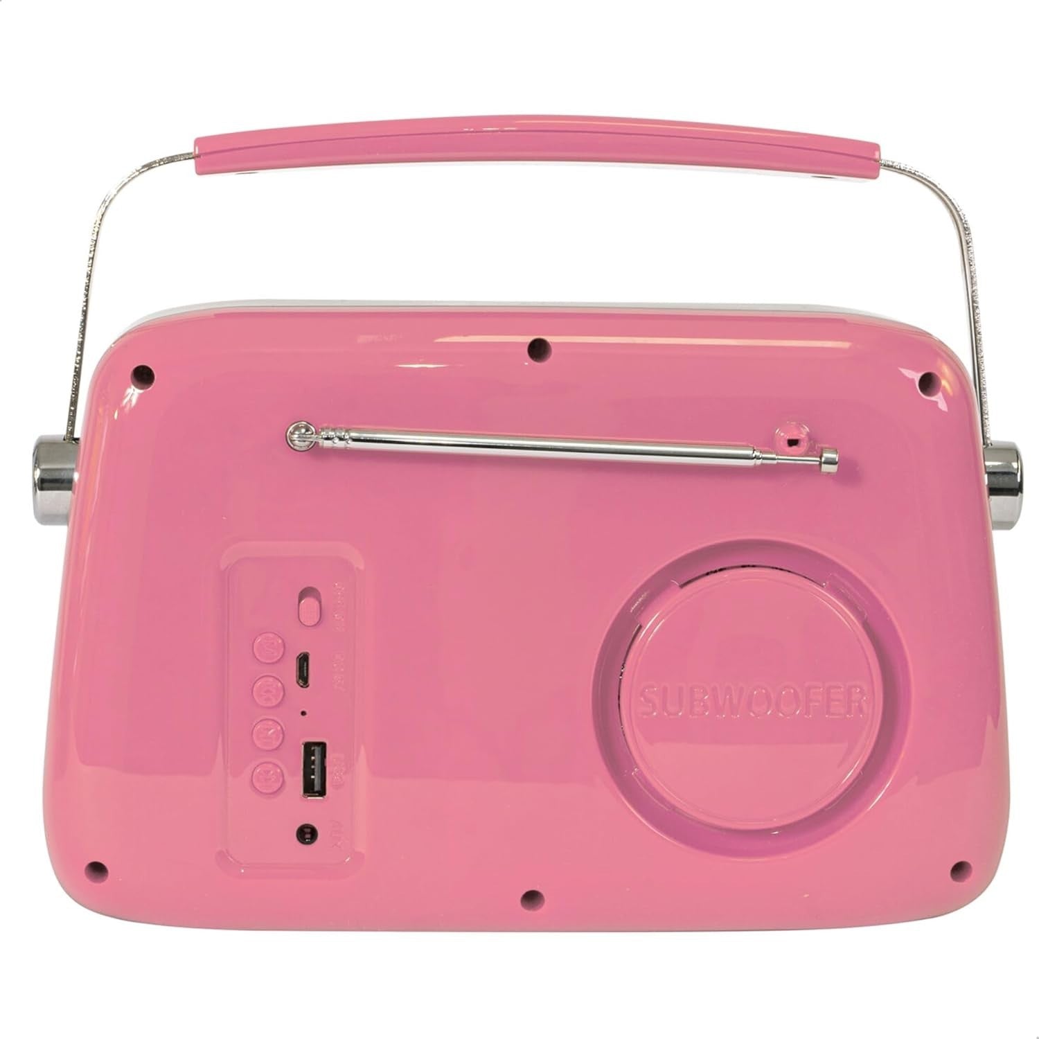 Vintage FM Radio 30W Bluetooth USB AUX Retro Portable Pink