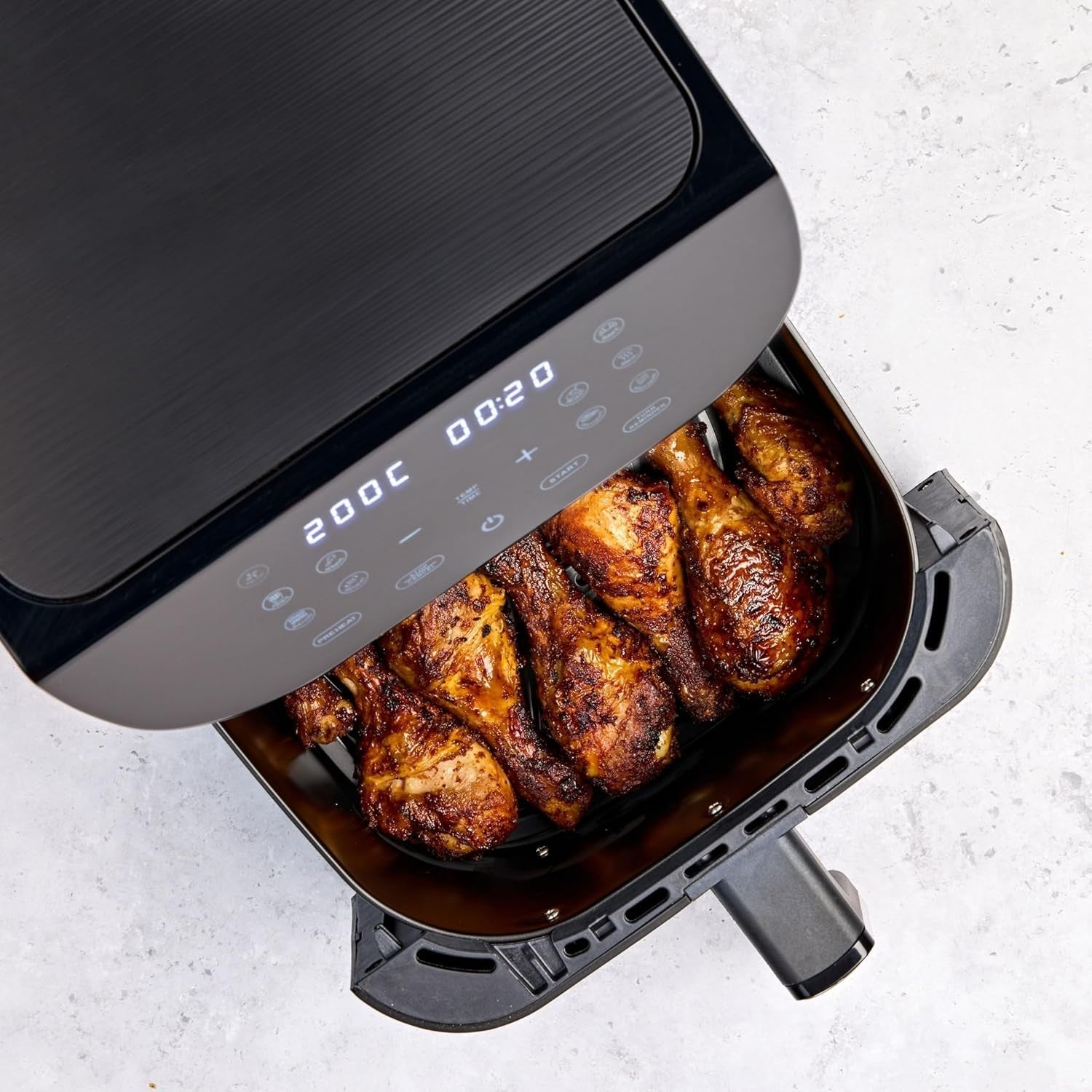 6L Digital Air Fryer Oven | Large Square Basket | 10 Pre-Sets | 200°C | Family