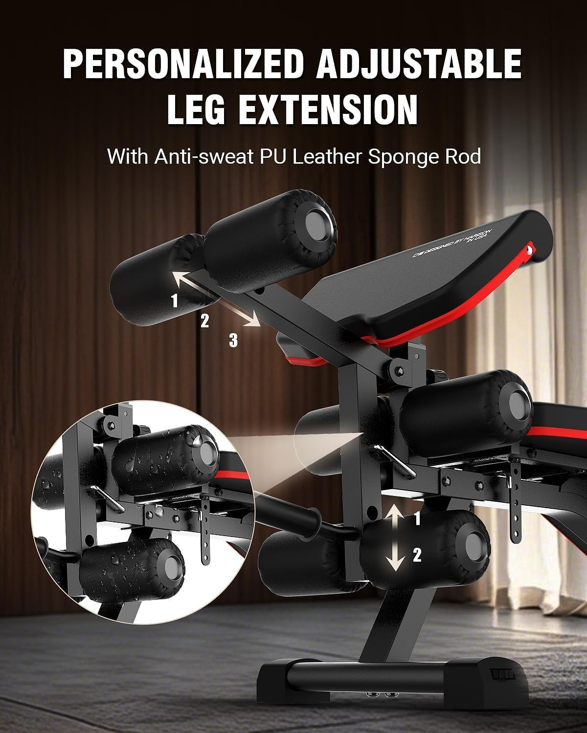 Heavy Duty Adjustable Weight Bench 1000lb Leg Extension Preacher Pad