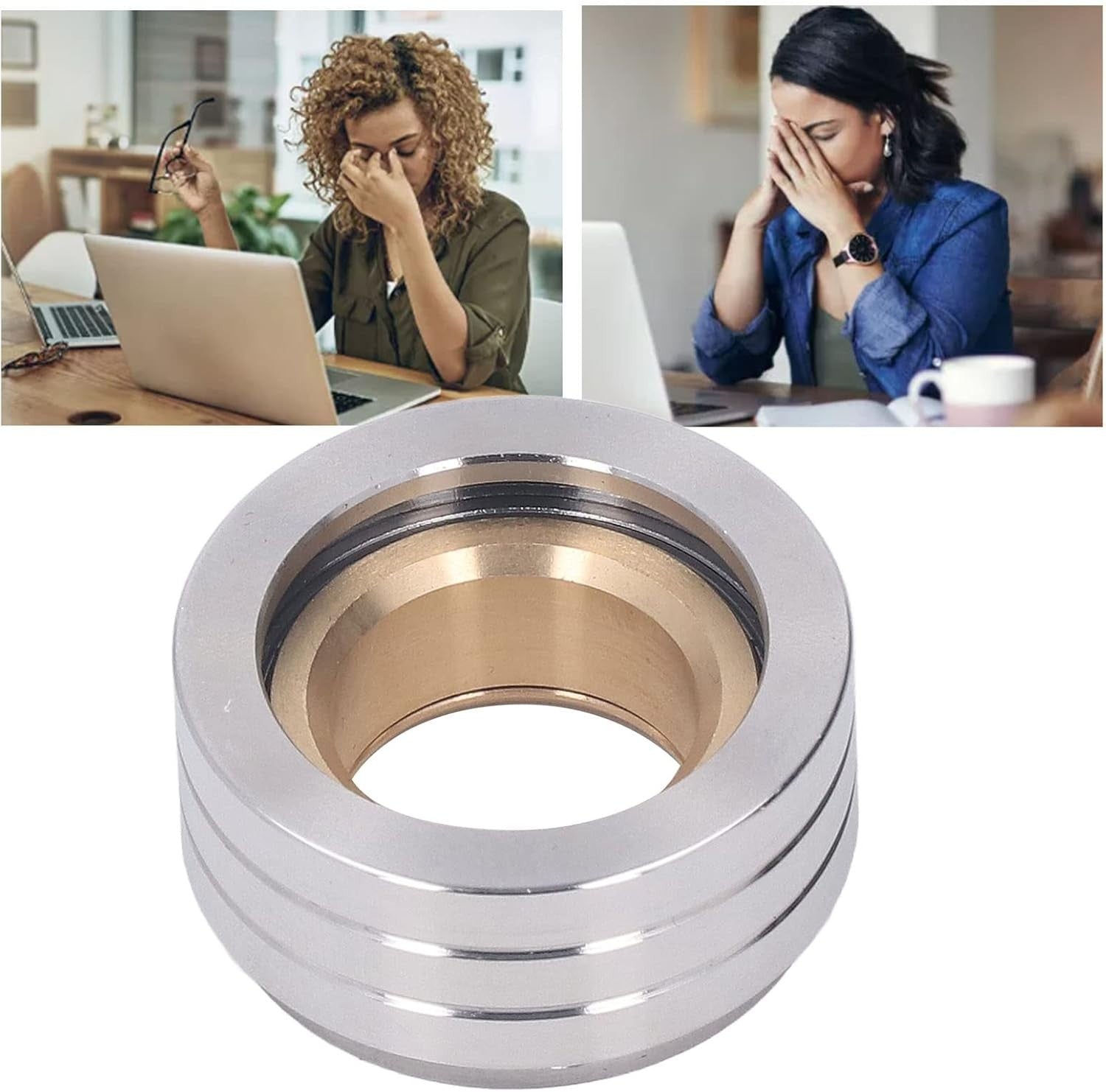 Magnetic Fidget Ring Stainless Steel Spinner ADHD Stress Relief