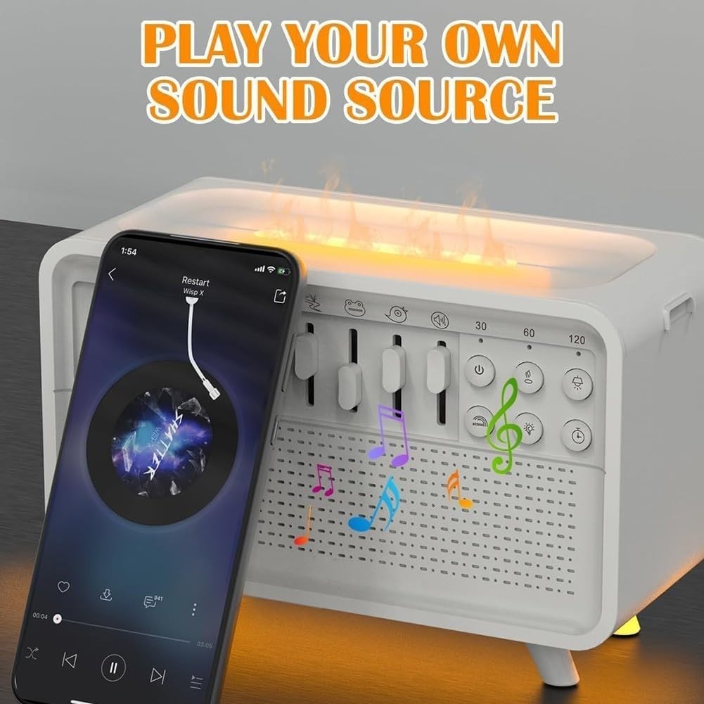 White Noise Machine Humidifier Aroma Diffuser Night Light 8 Sounds