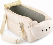 Dog Car Seat Booster Carrier Travel Kennel Basket Seat Belt Harness Bag