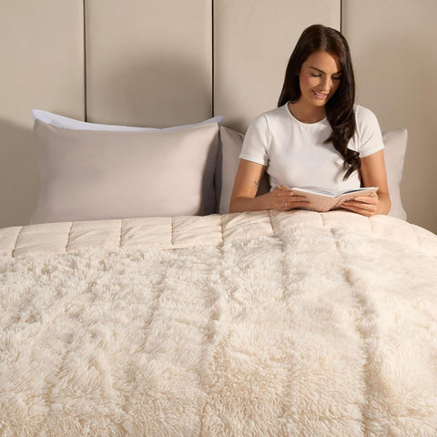 Weighted Blanket 6kg Fleece Throw Single Bed Adults Stress Relief