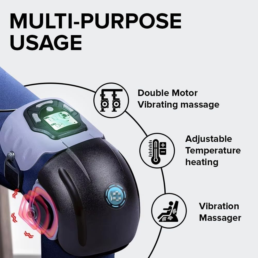Infrared Knee Massager EMS Heat Vibration Therapy for Joint Pain Relief