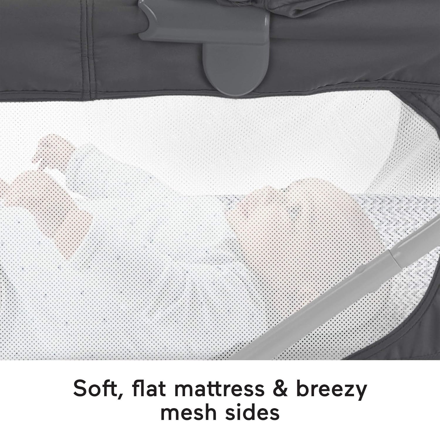 Portable Rocking Baby Bassinet with Lights Music Vibrations Slim Fold Crib