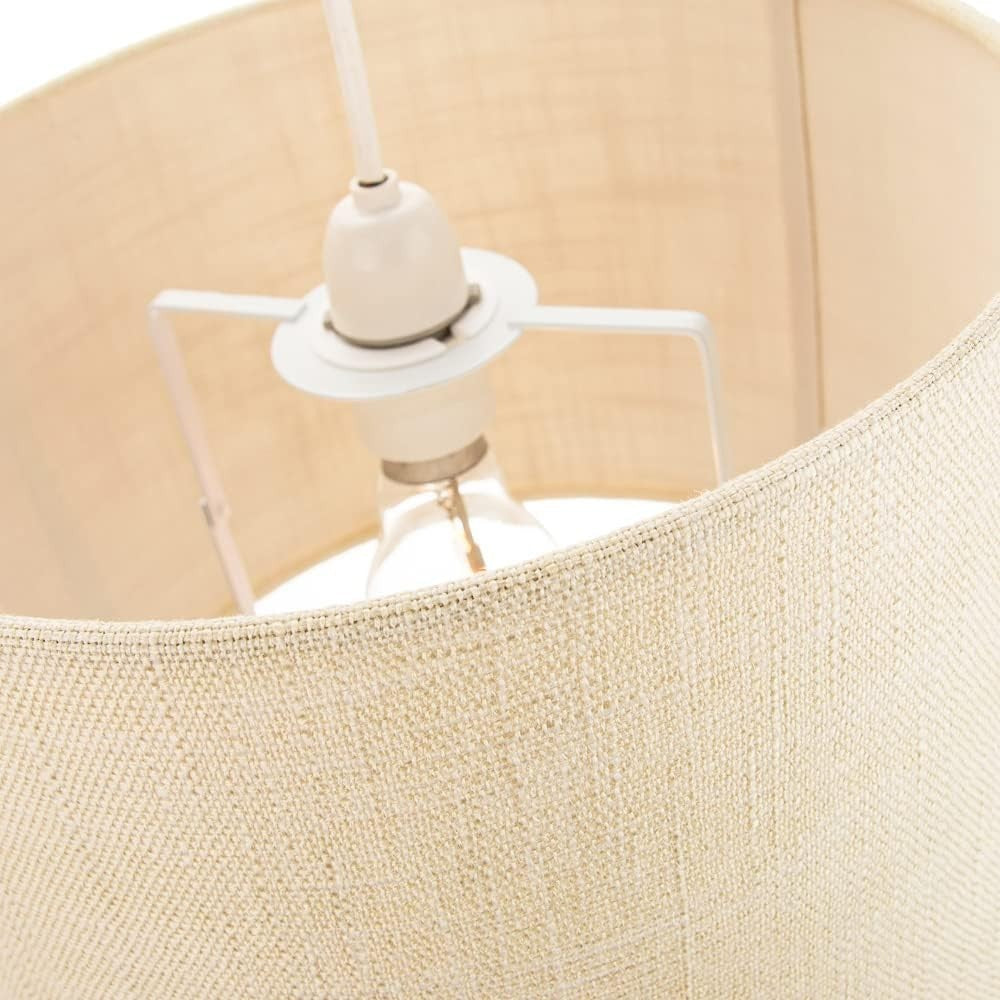 Cream Linen Drum Lampshade 35cm Table Floor Pendant Light Shade