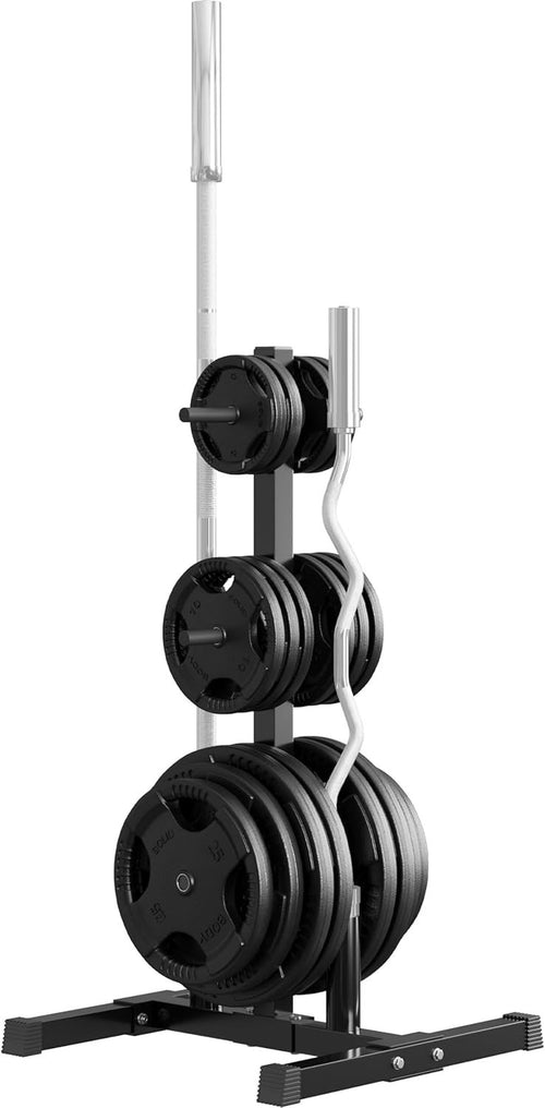 Vertical Weight Plate & Barbell Rack – Home Gym Storage Heavy Duty 400kg