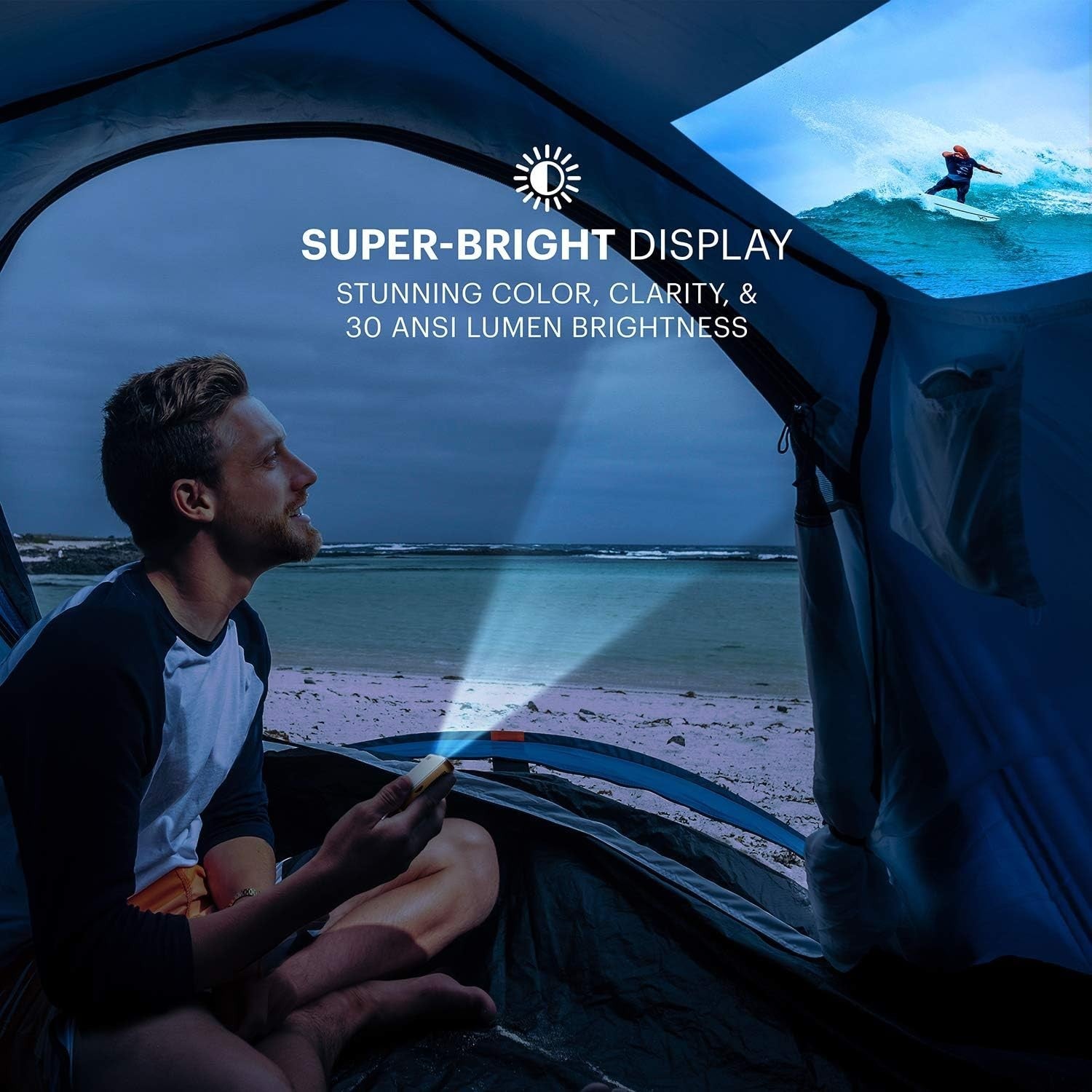 Ultra Mini Pocket Projector HD DLP LED HDMI USB microSD Speaker