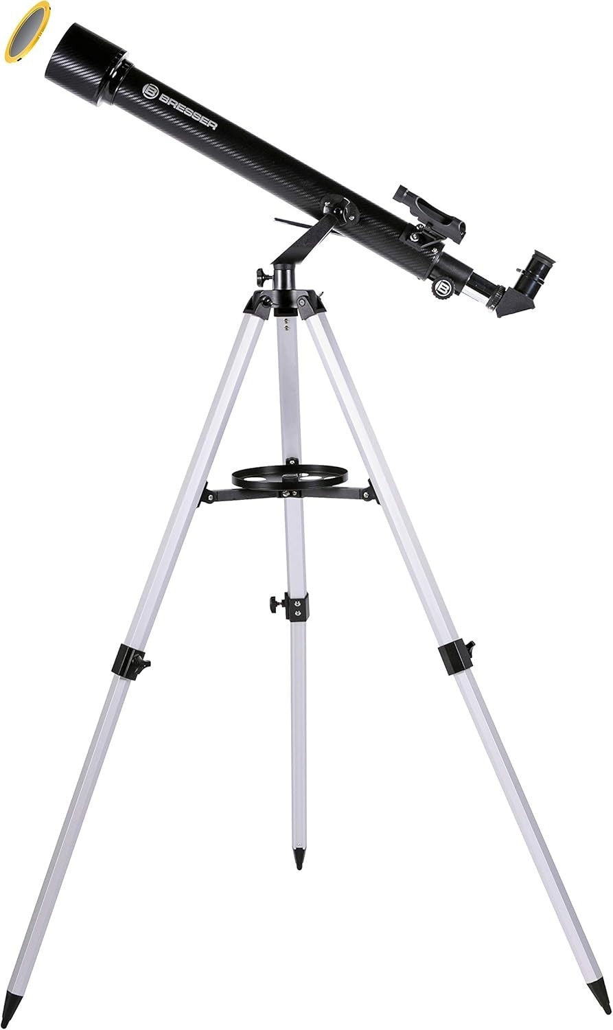 60/700 Refractor Telescope Beginner Set  LED Finder Smartphone Adapter