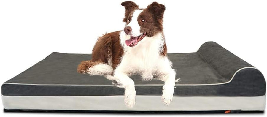 Large Orthopedic Memory Foam Dog Bed 46x28x8in Washable
