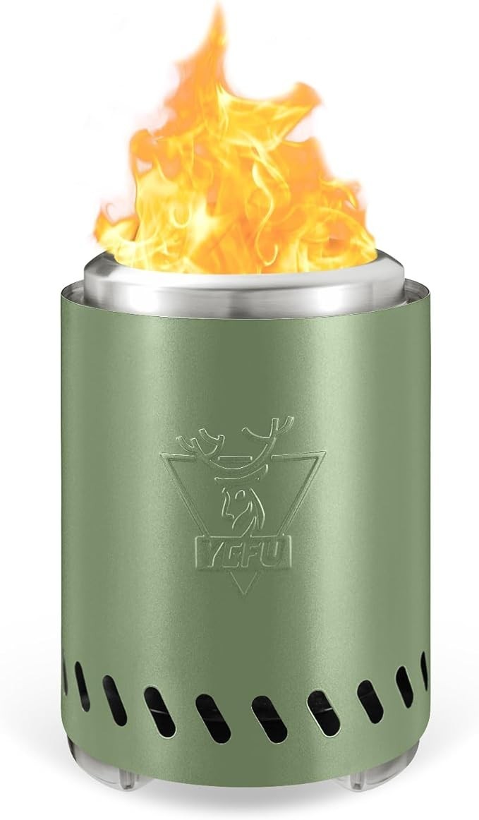 Smokeless Tabletop Fire Pit Portable Wood Pellet Burner Safe Indoor Outdoor