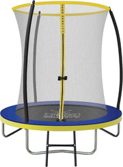 6FT Kids Garden Trampoline Safety Enclosure Ladder Round Outdoor