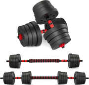 Adjustable Dumbbells Barbell Set Up to 30KG Home Gym Weight Training Kit