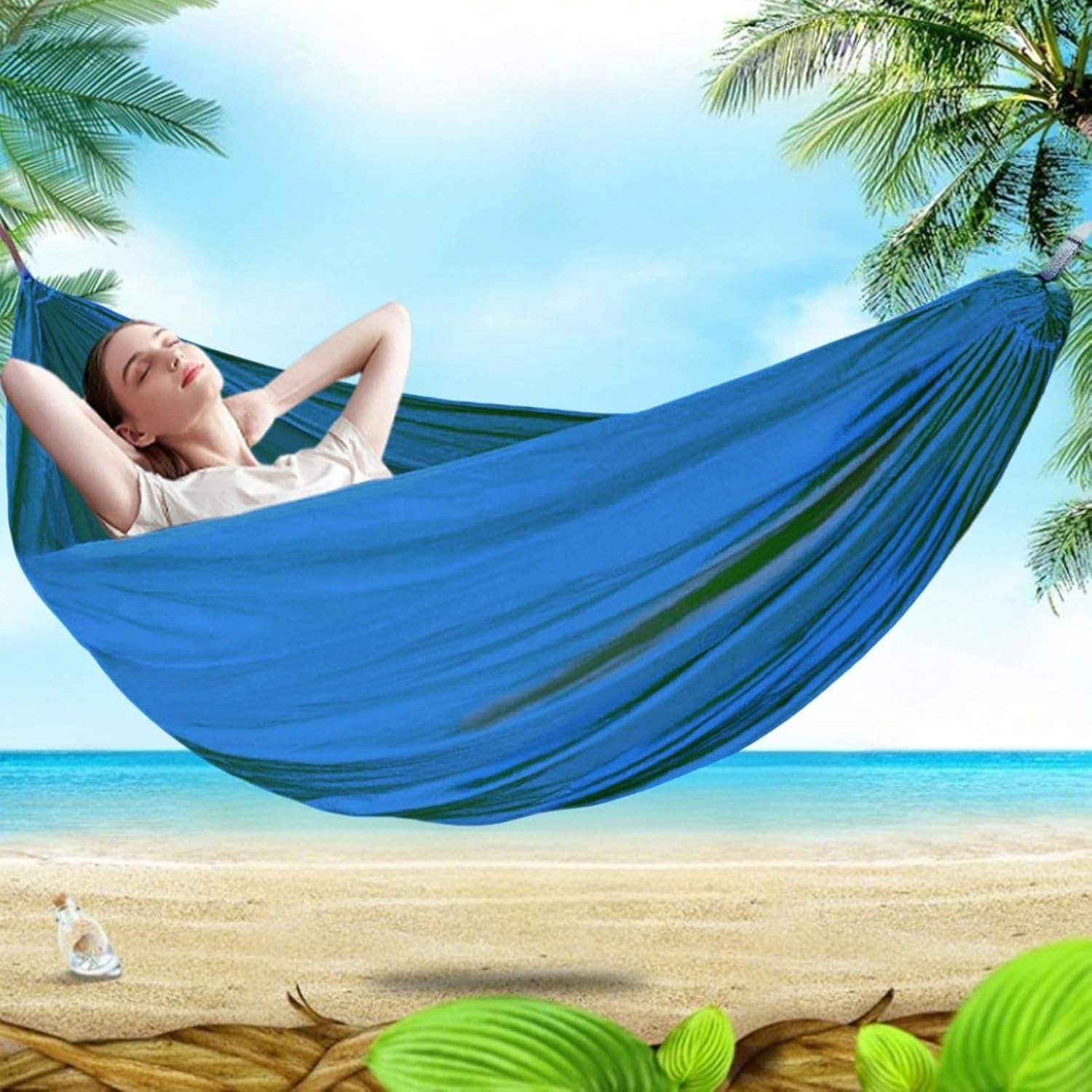 Camping Hammock Double/Single with Tree Straps – Tear-Resistant & Portable