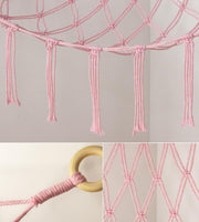 Stuffed Animal Hammock Storage Net – Cotton Toy Holder, Boho Wall Decor