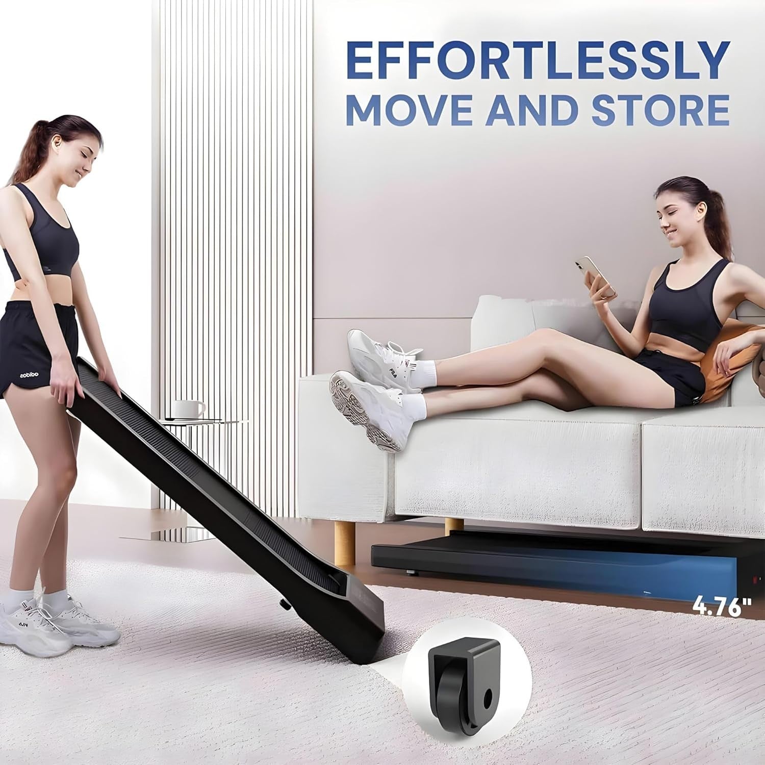 Mini Under Desk Treadmill | Quiet Portable Walking Pad, 120KG Capacity
