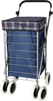 6 Wheel Shopping Trolley Cart 54L Lightweight Waterproof Heavy Duty