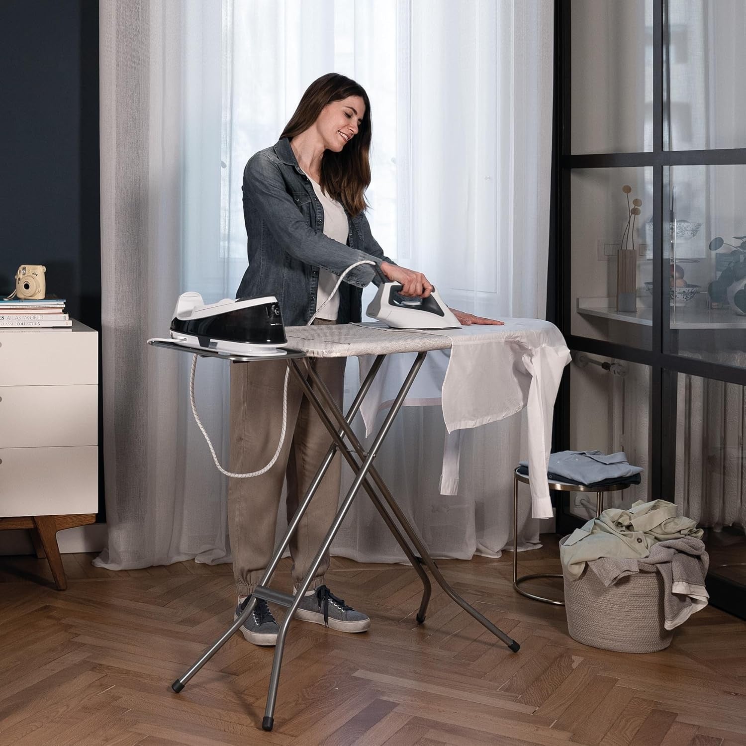 Heat Reflective Ironing Board 120x38cm XL Steam Iron Rest Adjustable