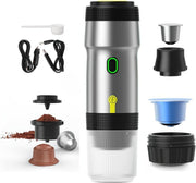 Portable Espresso Maker 20-Bar Travel Coffee Machine USB Rechargeable Ground