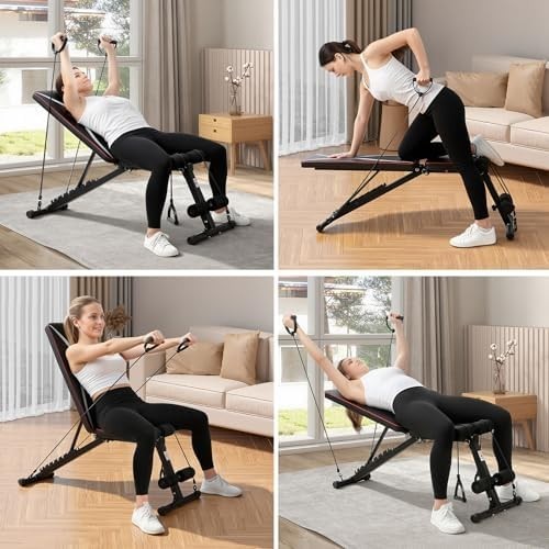 Adjustable Foldable Weight Bench Incline Decline 300kg Home Gym Full Body