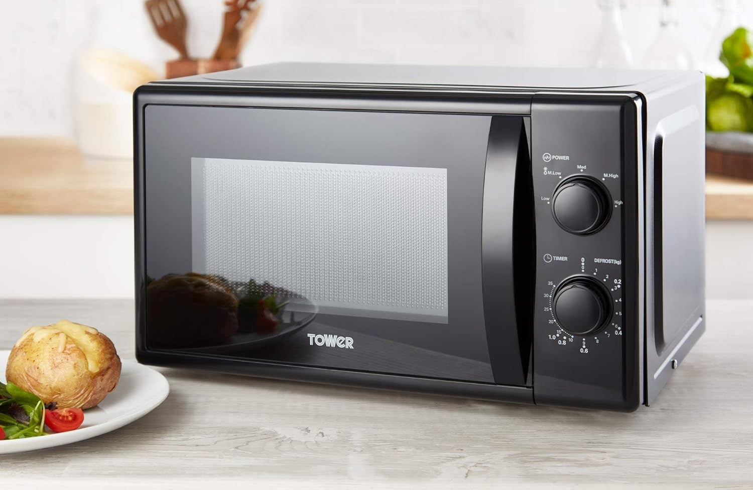 20L 700W Manual Microwave 5 Power Levels Defrost Timer