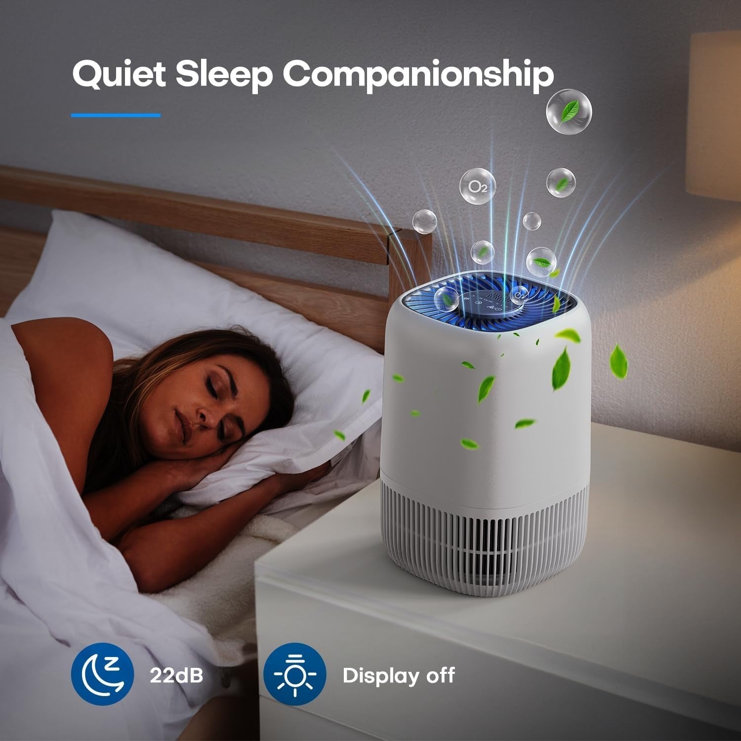 HEPA H13 Air Purifier 99.97% Allergy Dust Odour Pet Pollen Bedroom