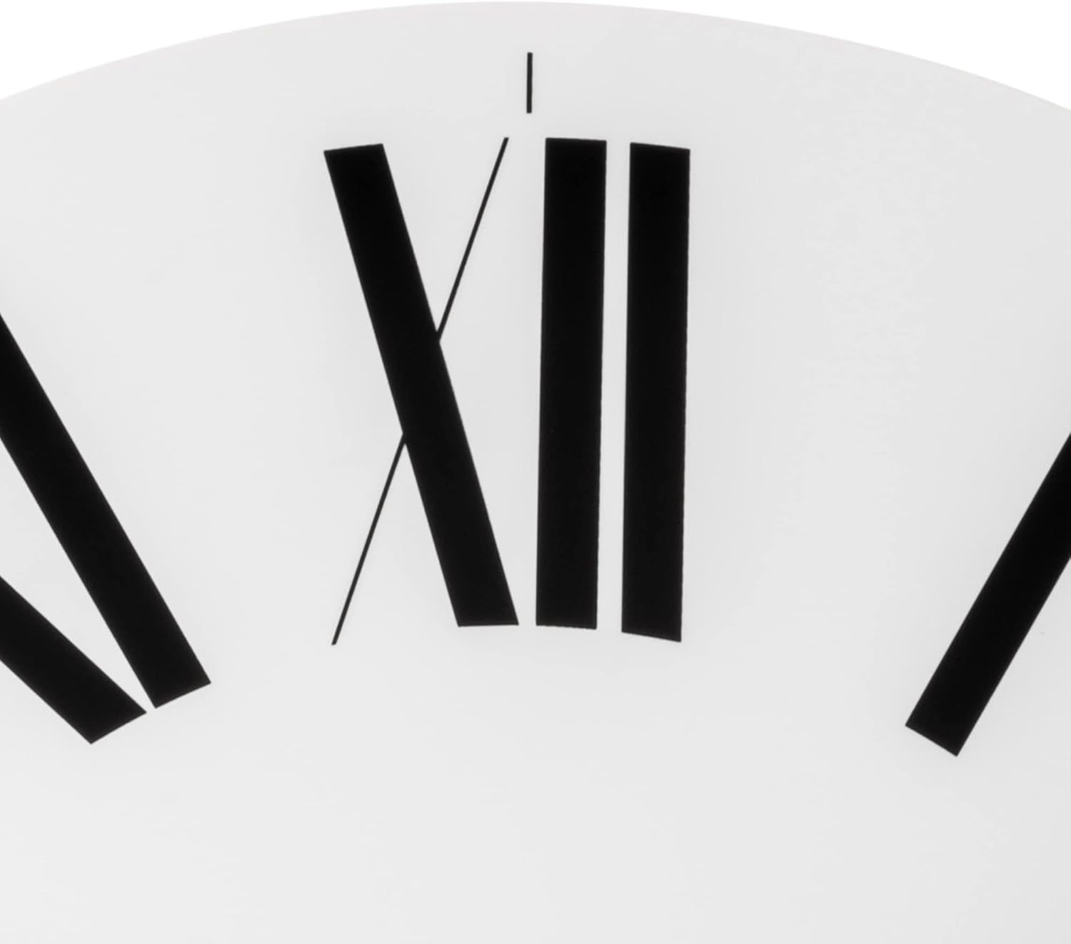Silent Quartz Wall Clock 12" Modern White Black Roman Numerals Home