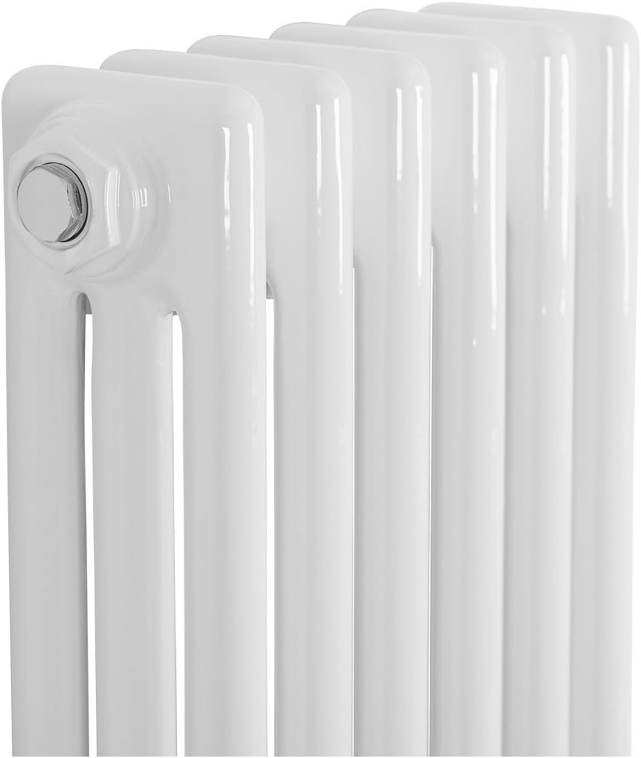 White Triple Column Vertical Radiator 1500x290mm Bathroom Kitchen