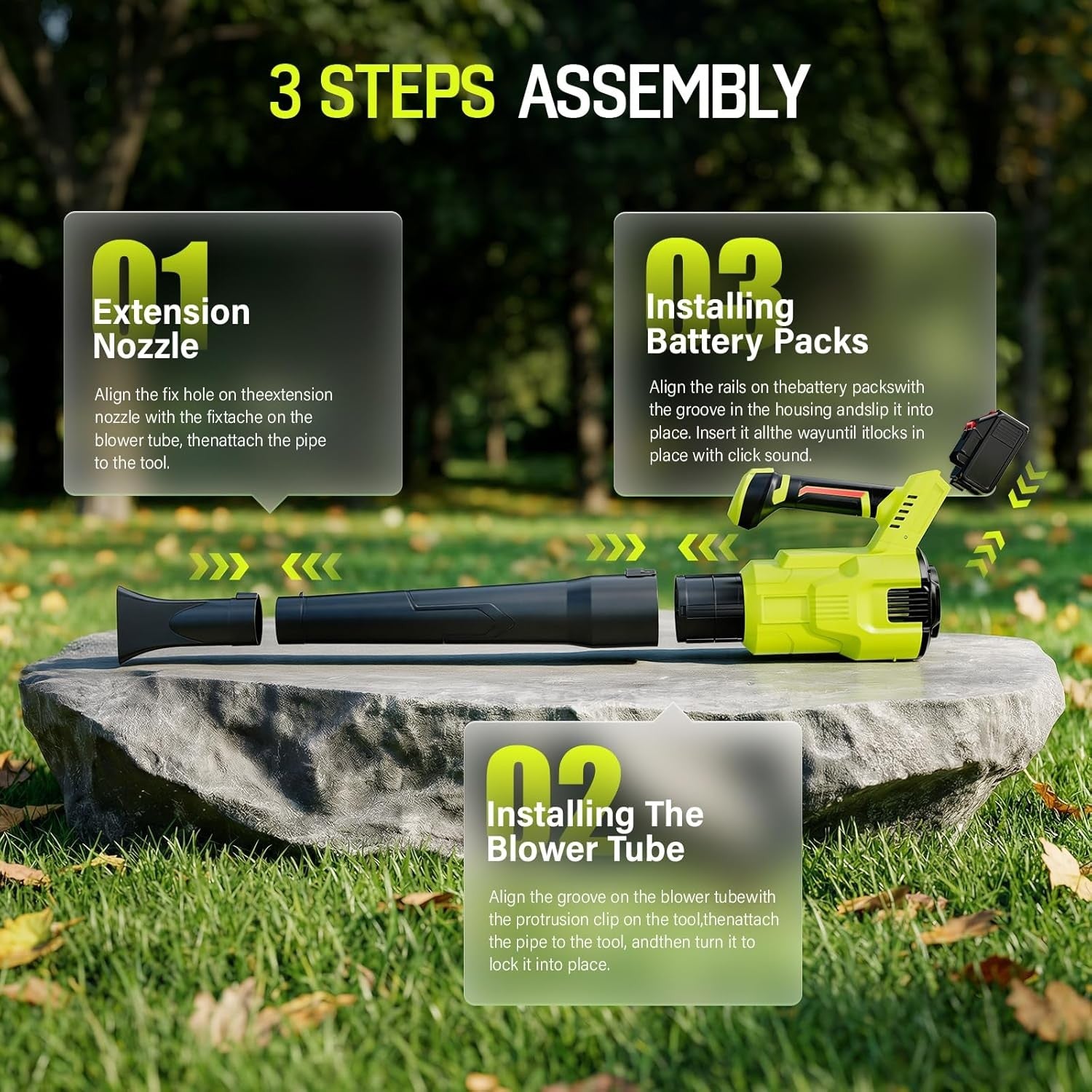 Cordless Leaf Blower 21V 200MPH 700CFM Dual Battery Handheld Garden